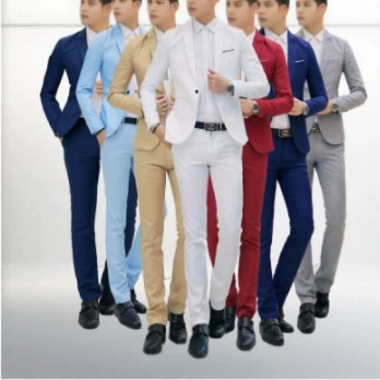 Factory Wholesale Men's Suit Four Seasons Men's Fashion Business Korean Slim Fit Men's Suit