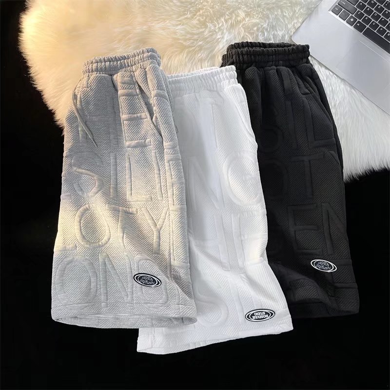 Men's Shorts Foam Letter High Street Pants, Summer Men's Shorts, Hip-hop Trendy Brand, Niche Design, Versatile Capris_voghion.com
