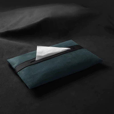 Car tissue box/set, Armrest Box Car Tissue Box - dark-green-retro