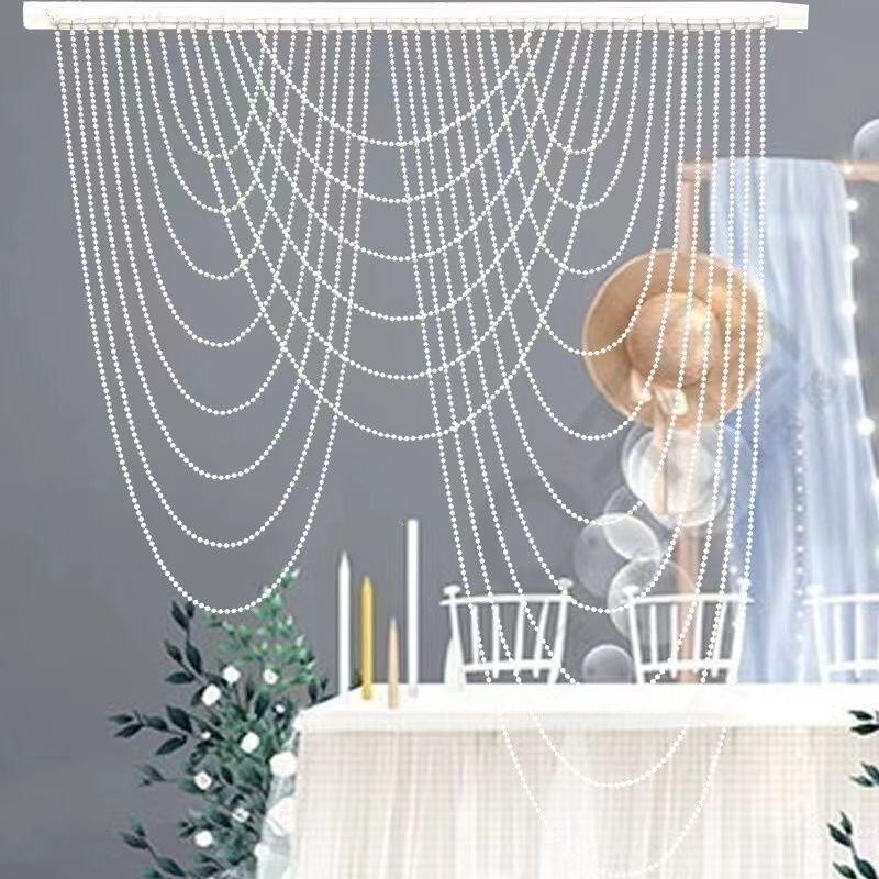 Imitation Pearl Connected Bead Chain Wedding Pearl String Wedding Cloud Water Ceiling Decorative Acrylic Pearl Water Curtain