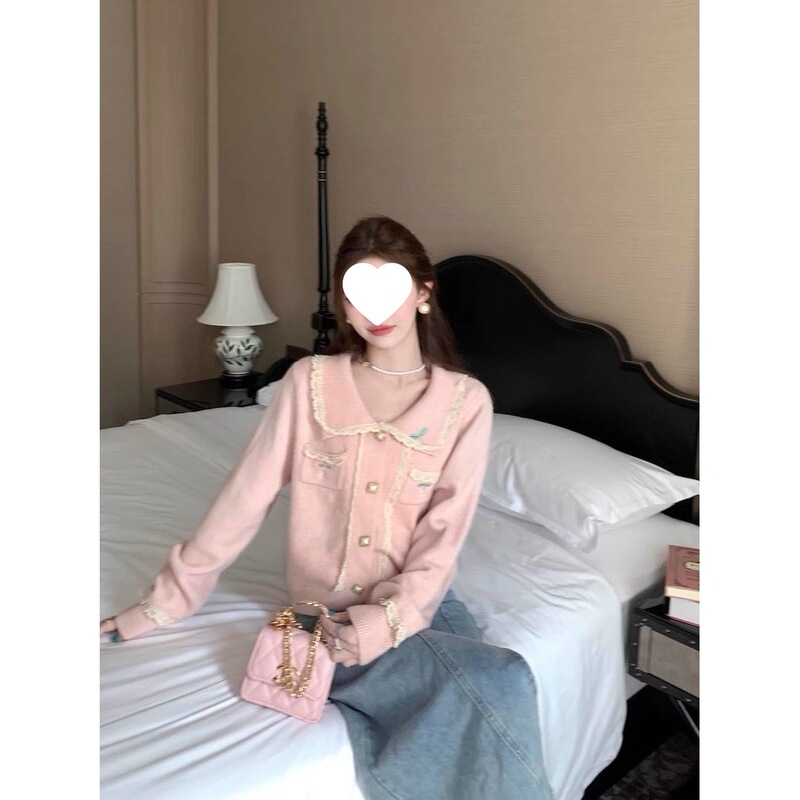 Chanel-style French sweet sweater for women, 2026 autumn and winter, casual loose-fitting short knitted cardigan jacket top Chanel-style French sweet sweater for women, 2026 autumn and winter, casual loose-fitting short knitted cardigan jacket top