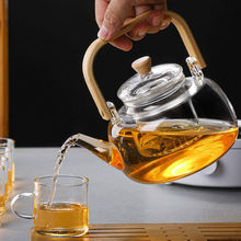 高硼硅玻璃茶壶茶水分离玻璃提梁壶电陶炉加热煮茶壶功夫茶具套装