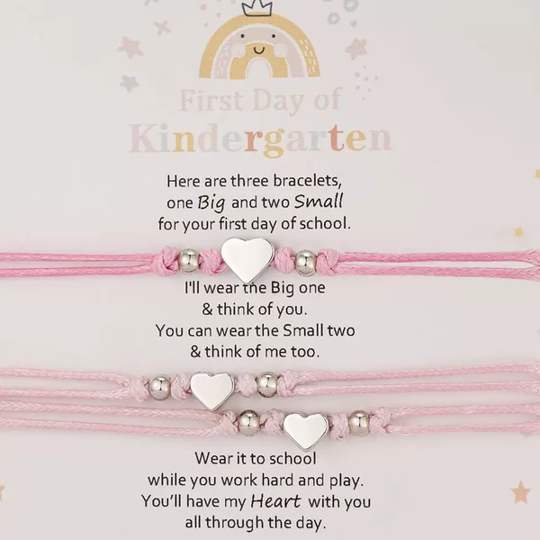 Cross-Border Trendy School Opening Gift Bracelet Set, Stylish and Feminine Love Heart Bracelet for Best Friends