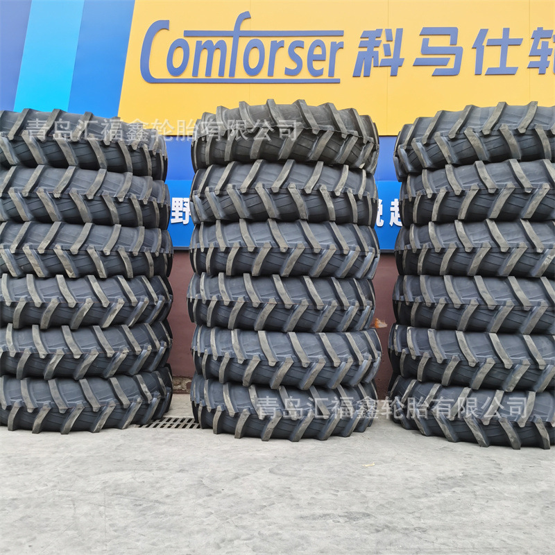 现货销售 汇福鑫大马力人字拖拉机轮胎 20.8-38 16.9-28可出口