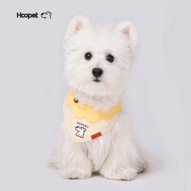 HOOPET Toalla de saliva para perros Pet Puppy West Highland Babero Accesorios Toalla triangular Puppet Cat Dog Bib