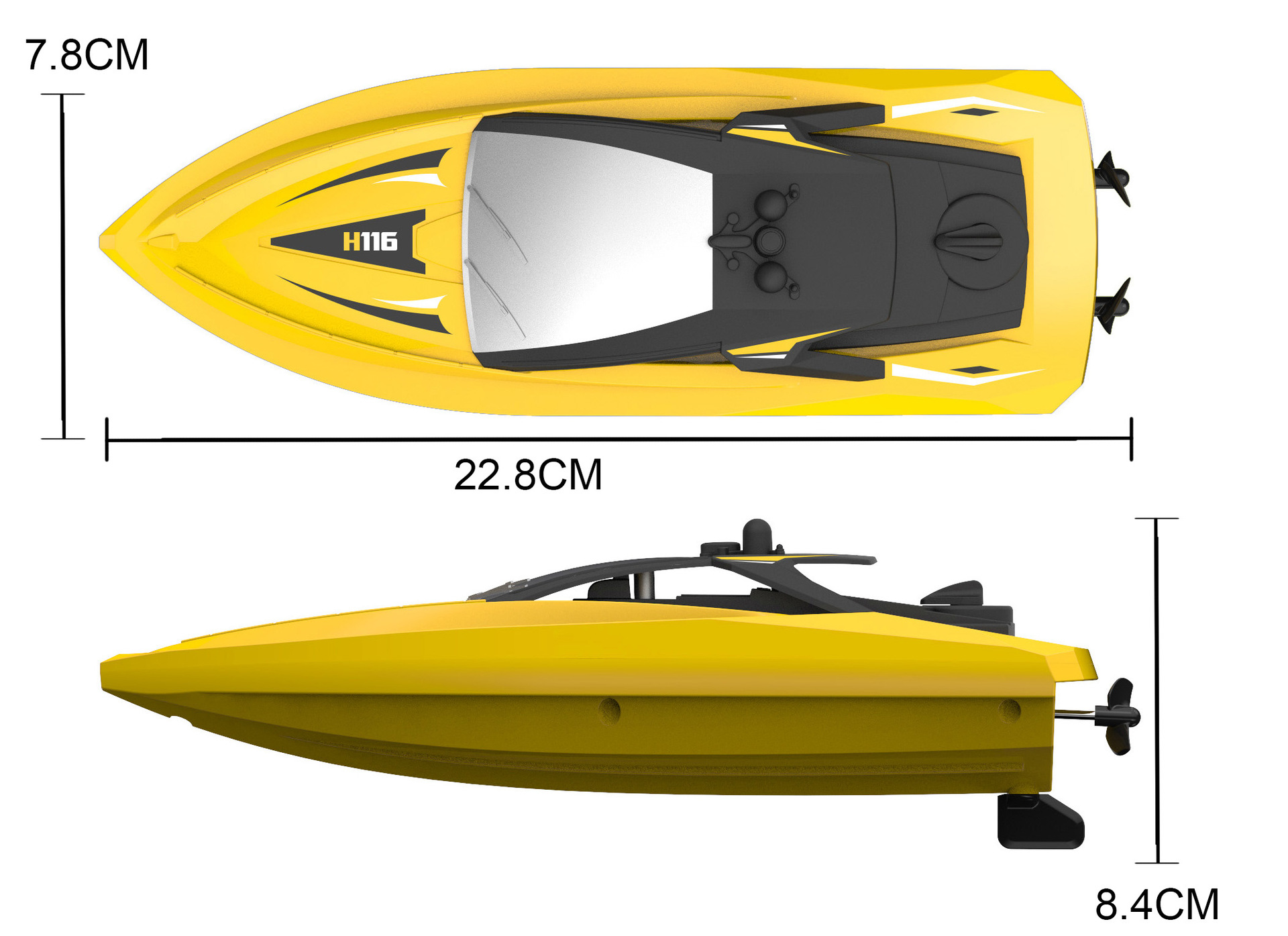 天科H116遥控器船玩具2.4G遥控仿真高速船水冷遥控器快艇