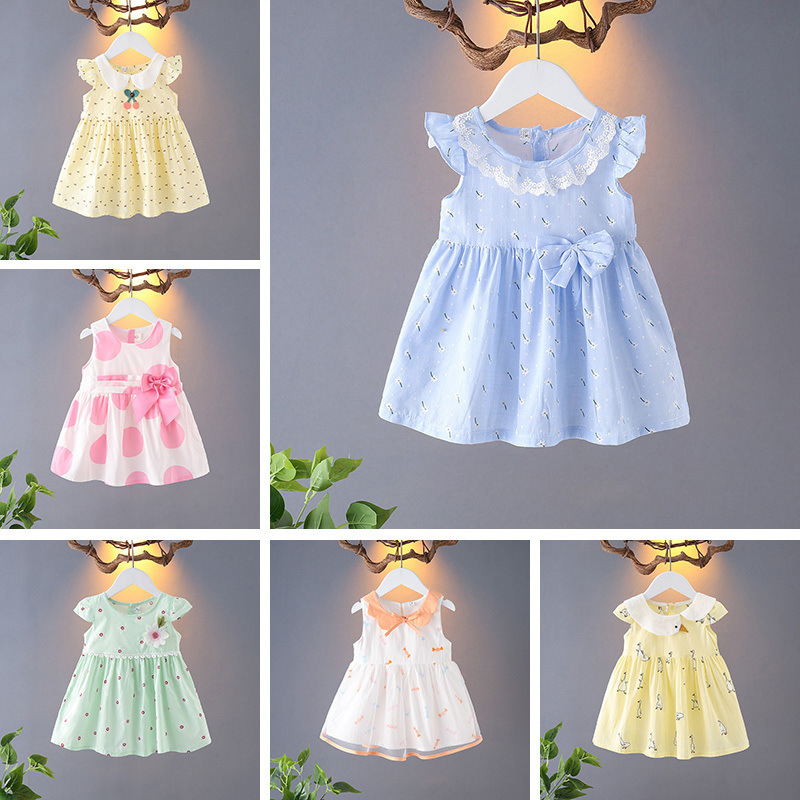 Baby Dress Summer Dress Pure Cotton Baby Girl Princess Dress 0123 Years Old Kidsren Girls Skirt Summer Clothes 4