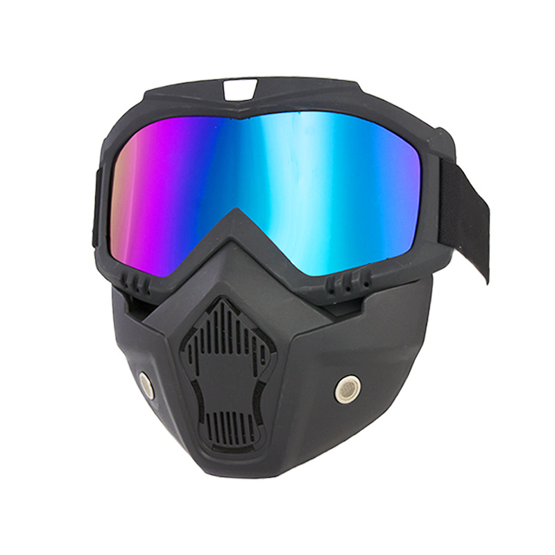 摩托车骑行面罩风镜哈雷头盔防风沙滑雪运动面罩防风护目镜