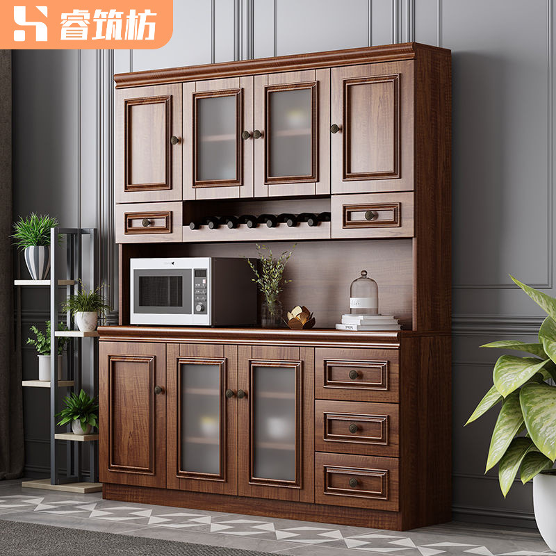 New Chinese Style Restaurant Sideboard Integrated Wall-Mounted Small Kitchen Cupboard Storage Cabinet 2025 Living Room Storage Cabinet