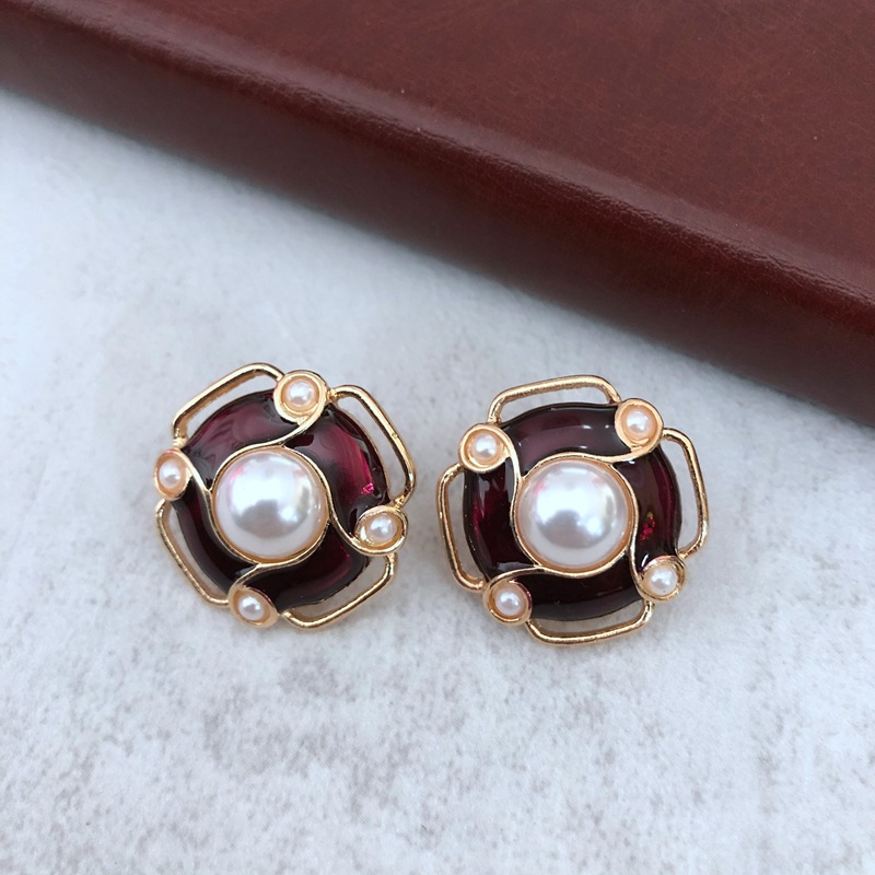 Retro Enamel Glaze Elegant Retro Earrings display picture 7