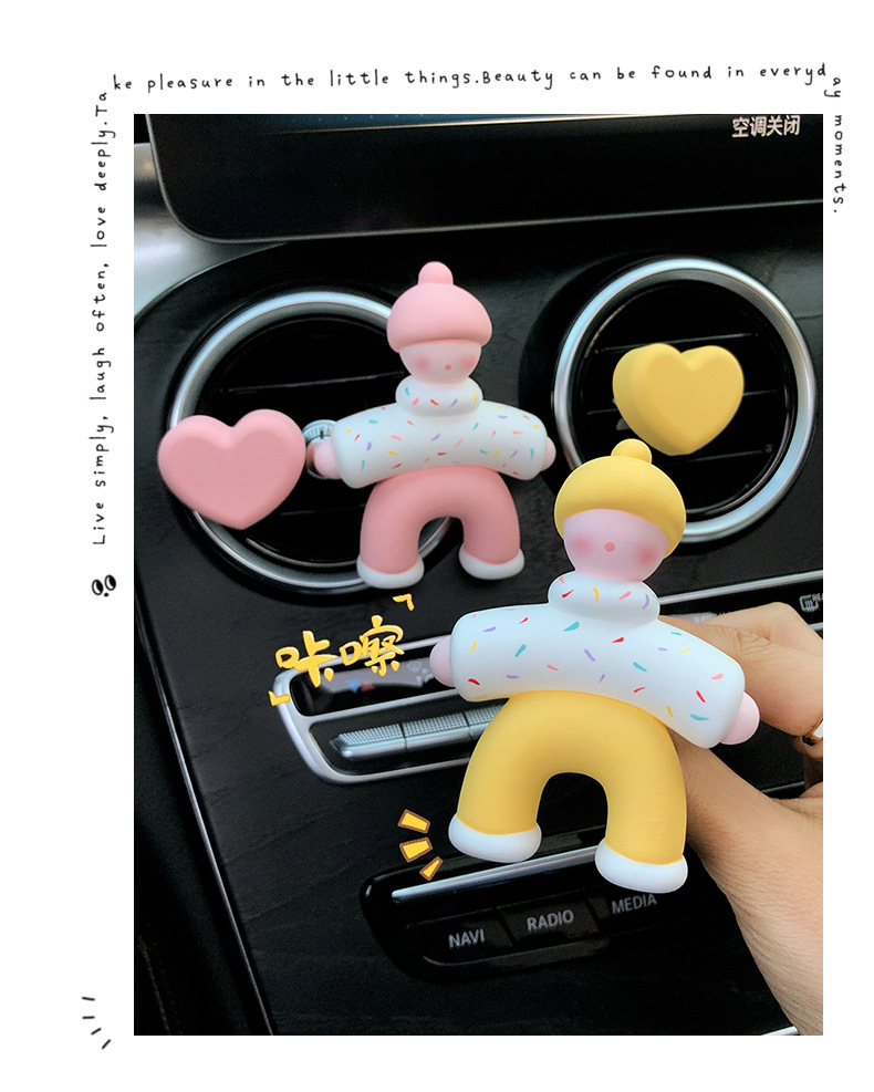 2025 New Villain Car Aromatherapy Car Perfume Air Vent Decoration Diffusing Stone Car Interior Ornament for Women