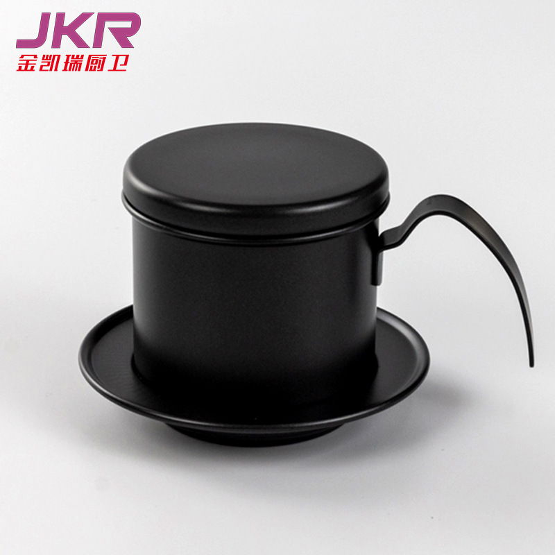 Western-style simple Coffee Pot Black Vietnamese drip coffee pot stainless steel teapot thin mouth stainless steel coffee pot