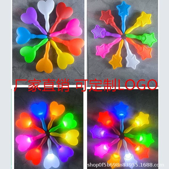 Светящаяся мигающая палочка в форме сердца для концертов, баров, караоке, фестивалей, корпоративных мероприятий, световая палочка для чирлидинга LOGLED Light-Up