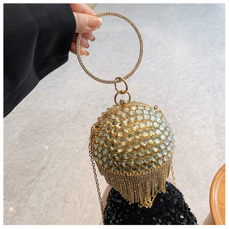 2025 nuevo bolso de cena para mujeres bolso de cena de alto nivel bolso de diamantes bolso de mano universal bolso de moda esférico