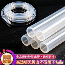 透明硅胶管食品级无味耐高温抗氧化软管内径2-10mm奶瓶水杯吸管
