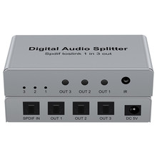 Digital Optical Audio Splitter Spdif Toslink 1*3光纤分配器