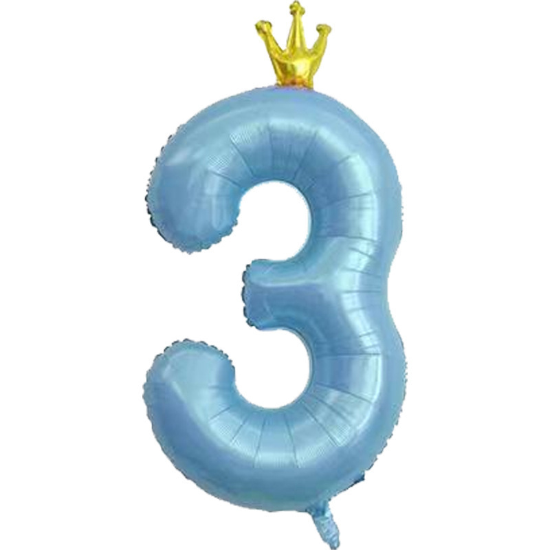 Amazon nuevo globo digital de corona de una pieza de 40 pulgadas decoración de fiesta de cumpleaños globo digital grande