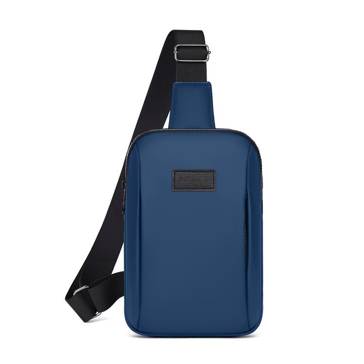 Nuevo bolso de mensajero para teléfono móvil multicapa de gran capacidad de color sólido, bolso de hombro de textura simple, bolso de pecho para hombre de moda