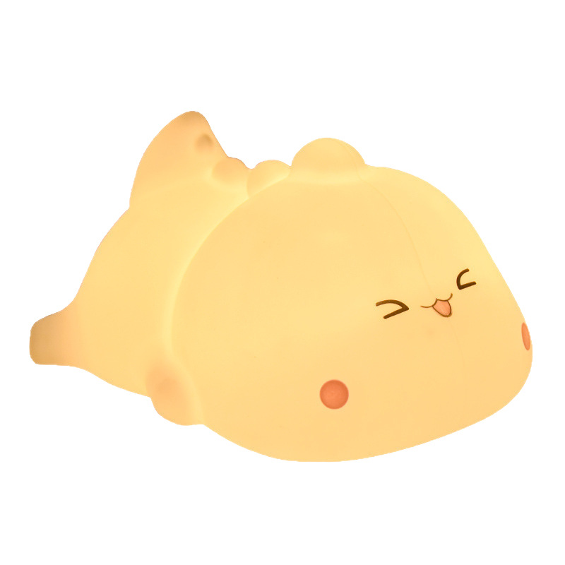 Luz nocturna de silicona, luz táctil, lámpara de noche para dormitorio, luz ambiental RGB, compañero de sueño para niñas, luz LED, luz ambiental RGB.