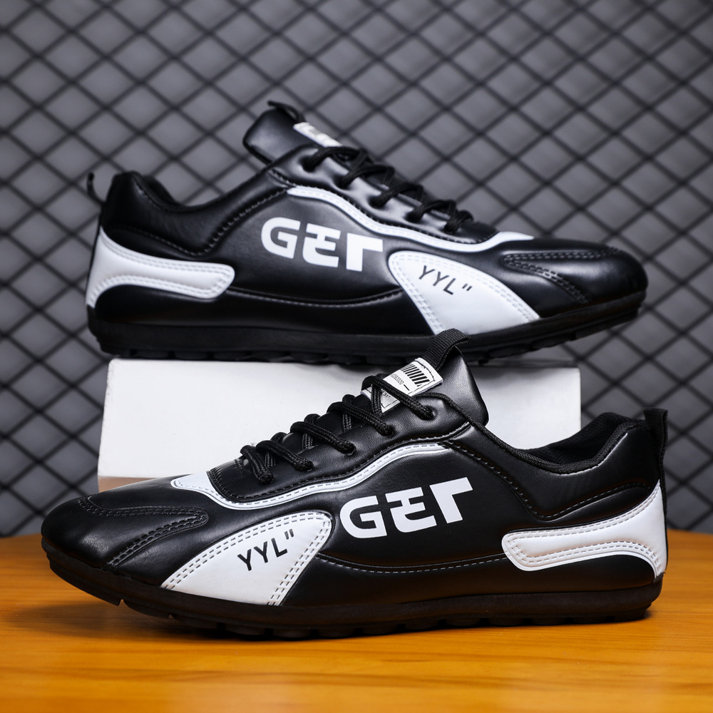 Comercio exterior al por mayor de Primavera de moda ligera zapatos de cuero de los hombres al aire libre zapatos casuales jóvenes bajo-top transpirable zapatilla de deporte