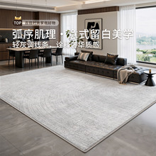 意式极简风地毯客厅新款灰色简约免洗可擦高级防水耐脏易打理地垫