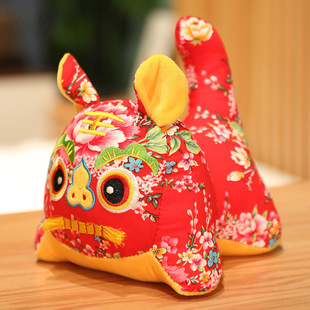 Cloth Tiger Traditional Folk Craft Zodiac Doll Doll Year of the Tiger Mascot Doll Stuffed Toy Design Gift