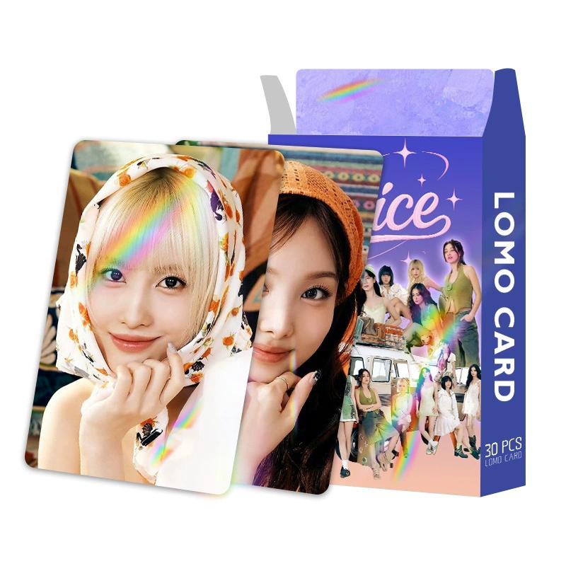 Лазерная флеш-карта TWICE двойная сторона 30 маленьких карточек карта LOMO новый альбом в коробке коллекционная открытка закладка для поздравлений