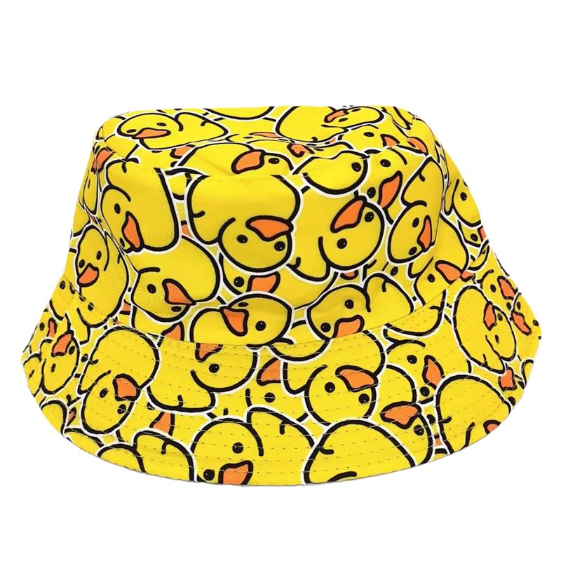 Printed Fisherman's Men and Women Spring/Summer Korean Edition Fun Double sided Sunshade for Students Traveling_voghion.com