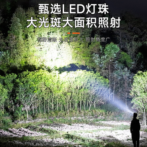 LED long-lasting lithium battery high-intensity waterproof charging outdoor head-mounted fishing night fishing motion-activated headlight wholesale