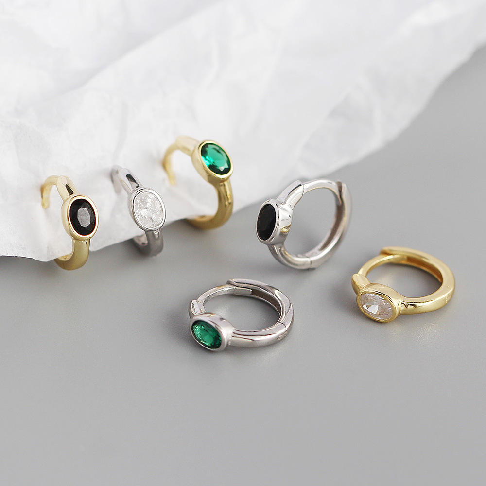 Geometric Fashion Gem Plating Earrings display picture 5