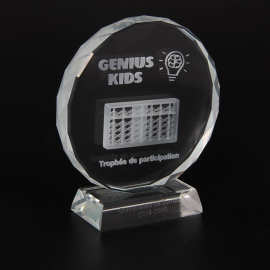 厂家批发便宜热销的水晶玻璃太阳花奖杯比赛办公装饰纪念奖品奖牌