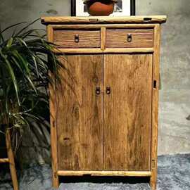 老榆木老门板茶桌复古门板柜子老榆木门板茶盘民宿酒店装饰柜子