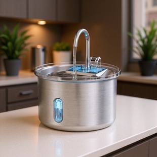 Jpet's Favorite Pet Water Dispenser Stainless Steel Cat Water Dispenser Automatic Circulating Puppy Drinking Water Smart Live Water
