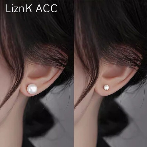 Pearl Spiral Earrings for Women, Ear Hole Earrings, Sleep Safe, No Removal Screws, Small Bone Stud Earrings, Accessories, Wholesale