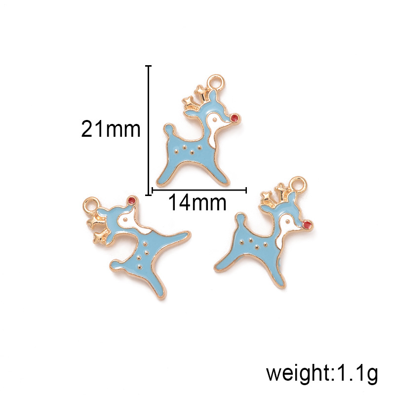 Christmas Fawn Alloy Jewelry Accessories Diy Earrings Bracelet Pendant Wholesale display picture 4