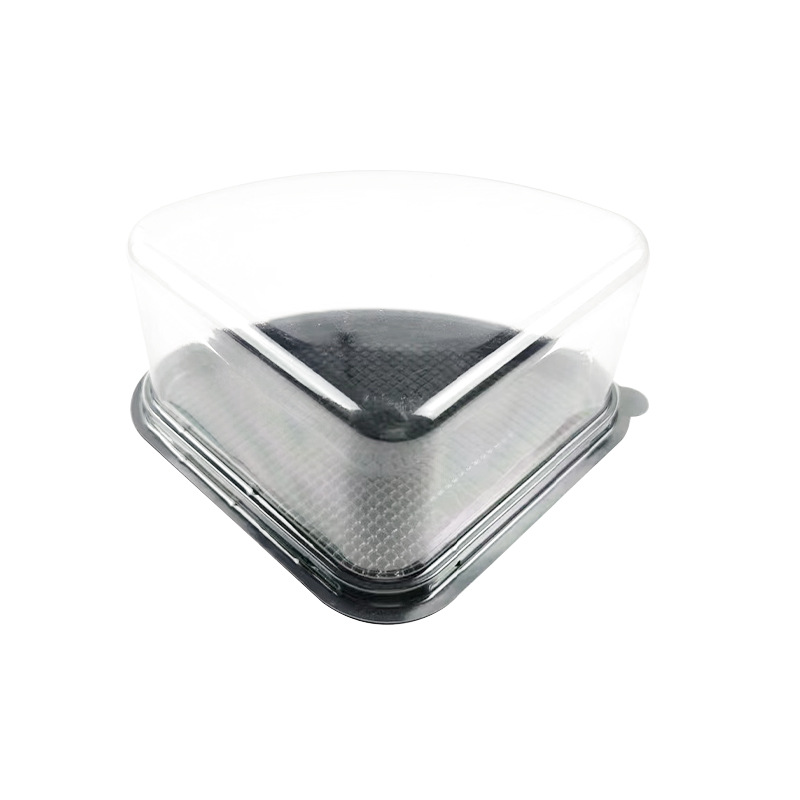 Caja de embalaje en bloque de corte de pastel triangular de 8 pulgadas transparente Caja de blíster de ZTL-136 Caja de embalaje para hornear pastel de pastelería