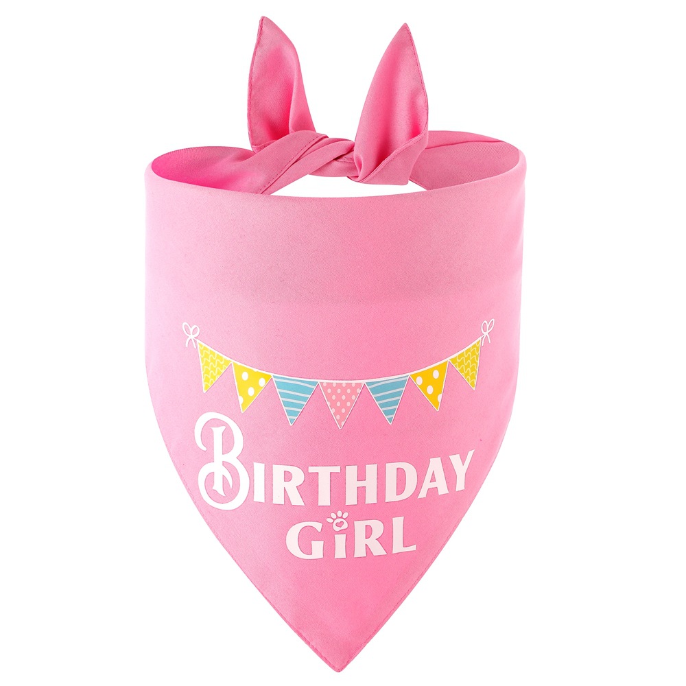 Nueva Toalla de saliva de mascota transfronteriza Linda mascota cumpleaños triángulo toalla bufanda de mascota perro cumpleaños triángulo toalla