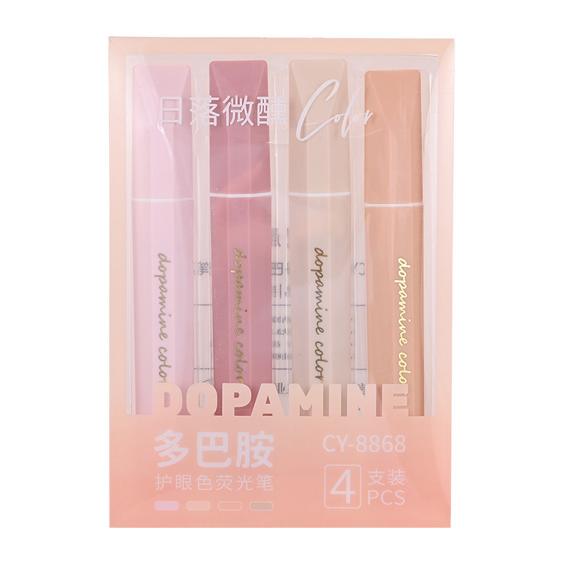 Puntero de color dopamina de alto valor de color, puntero de marca de cabeza suave para estudiantes de señalización, puntero de cuaderno de mano de color de gran capacidad