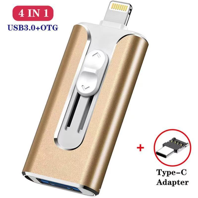 四合一手机u盘大容量适用苹果u盘安卓电脑通用64G礼品跨境批发1TB|undefined