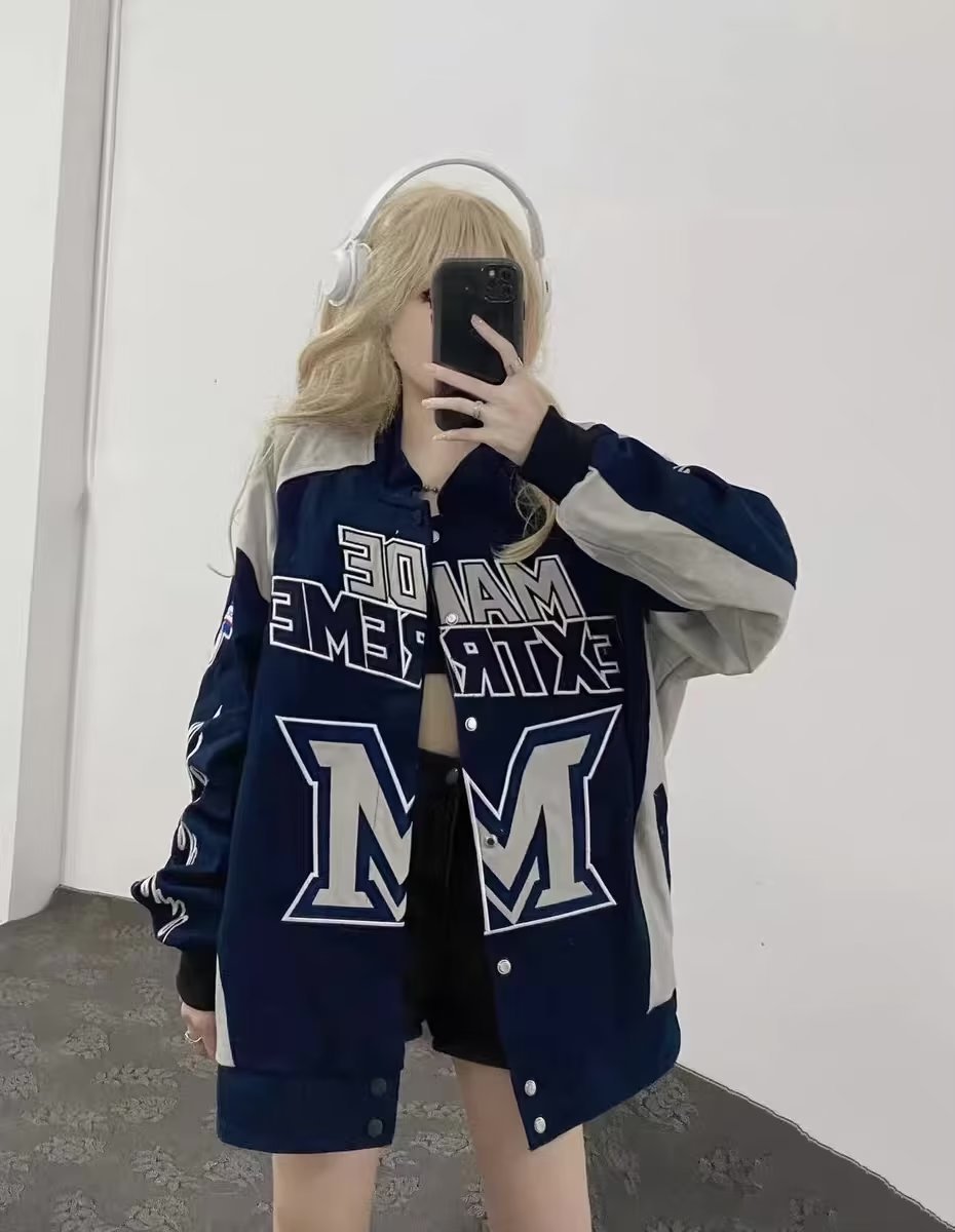 Spring American coat men and women's autumn top fashion new trend full embroidered jacket_voghion.com