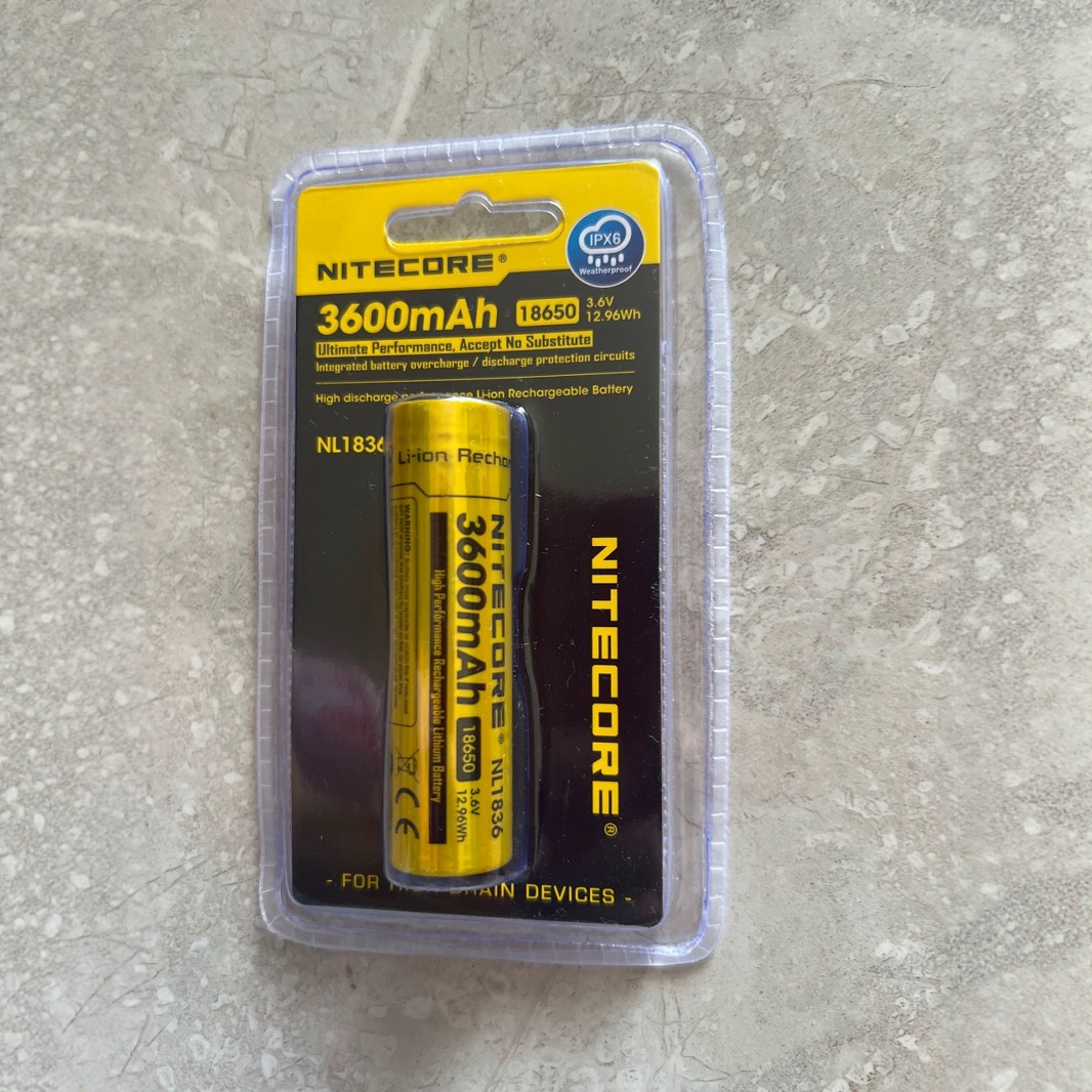 NITECORE奈特科尔可充电18650锂电池3.7V 8A大容量动力电池NL1836