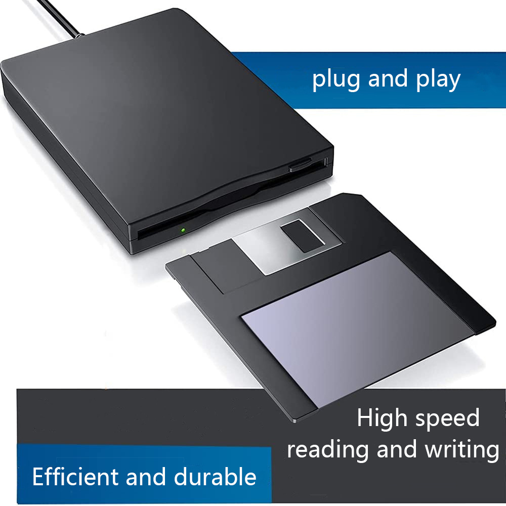 USB外置软驱FDD电脑通用移动软盘播放器3.5寸外接软盘驱动器1.44M