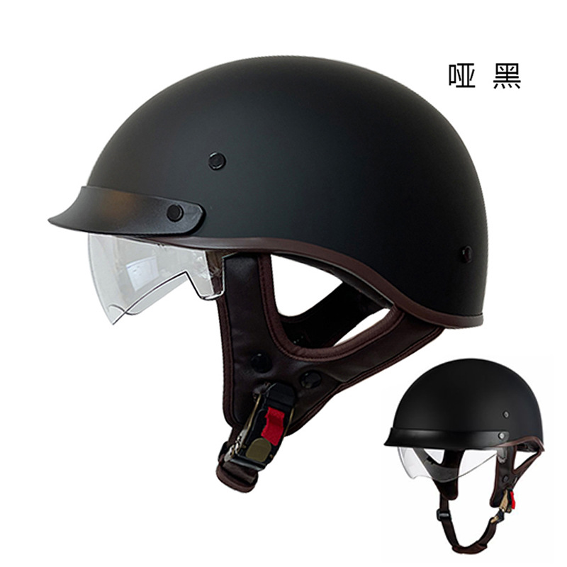 オートバイの電気自動車の半ヘルメットの復古ヘルメットを卸売りします。