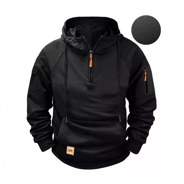 2024 New Cross-border Spring and Autumn Men's Sweater Hoodie Zipper Multi-pocket Pullover Sports Casual Sweater