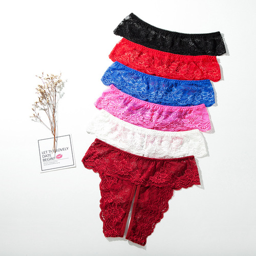 Large size sexy underwear for women, seductive open crotch fat mm 200 pounds passionate hot lace sexy bed flirting 5009