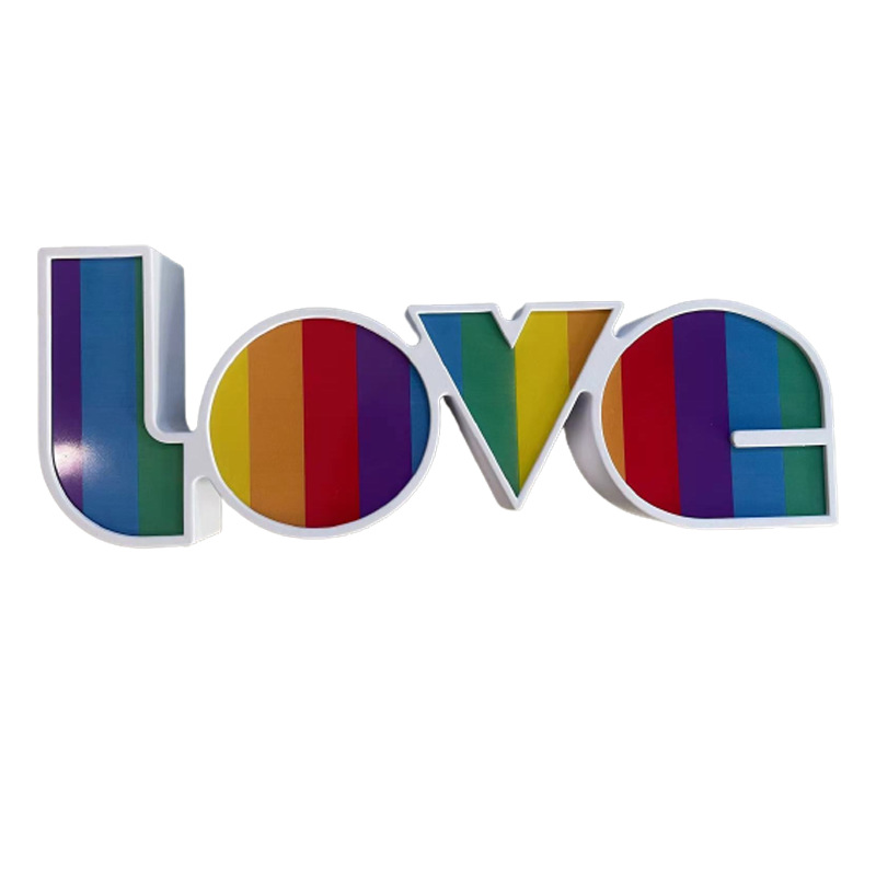 英文LOVE字母LED灯霓虹灯造型彩灯装饰ins风表白520彩虹灯箱