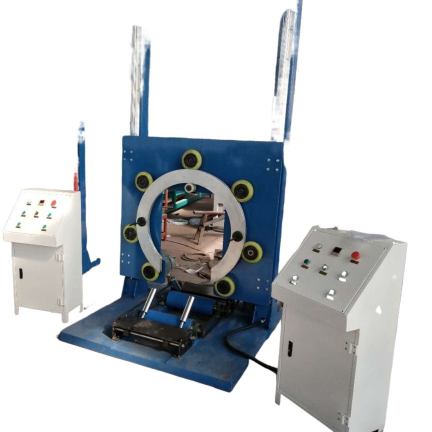 Máquina de embalaje de tubería de calefacción por suelo térmico NC máquina de bobina automática PERT máquina de enrollamiento de anillo de acero de tubo de goma