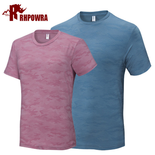 Xia Bingsi camouflage couple elastic short-sleeved quick-drying clothing men's breathable outdoor sports T-shirt women's logo printed