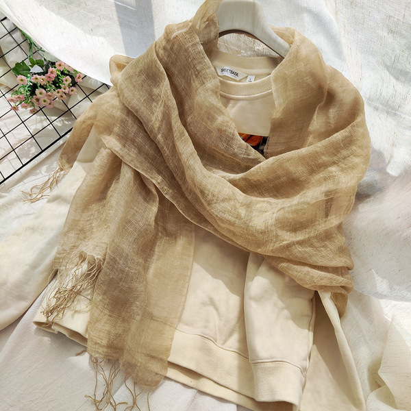 Japanese retro summer solid scarf