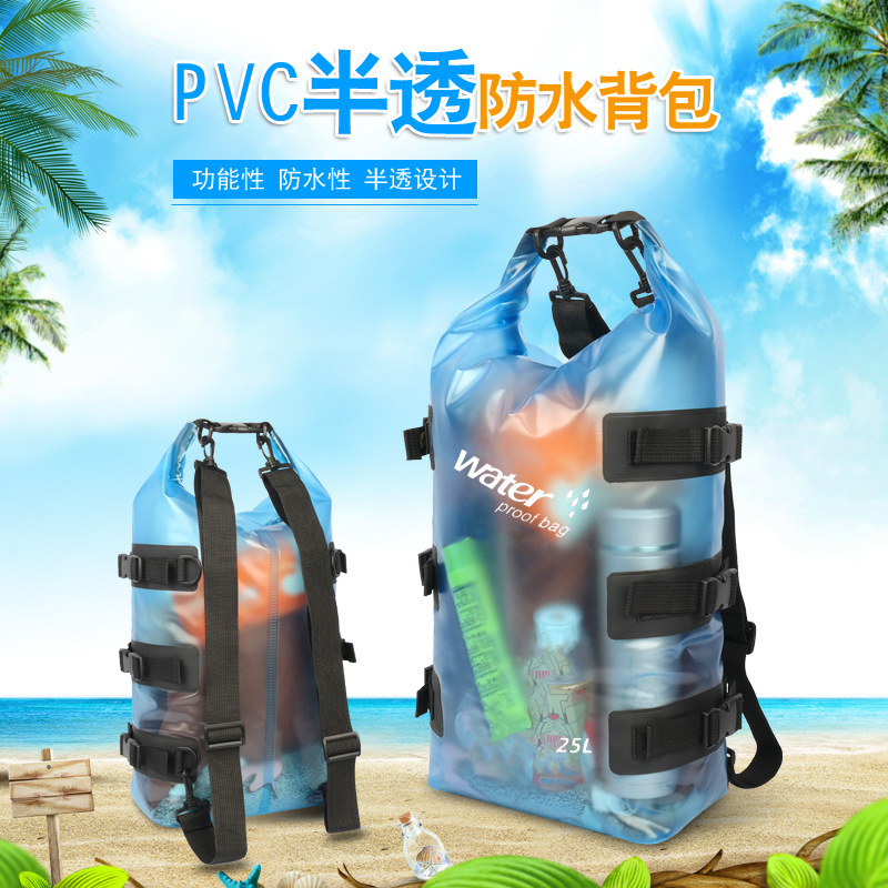 Ultra thin waterproof beach backpack PVC for swimming